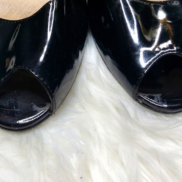 Nordstrom BP Peekaboo Black Patent Peep toe - Picture 6 of 10